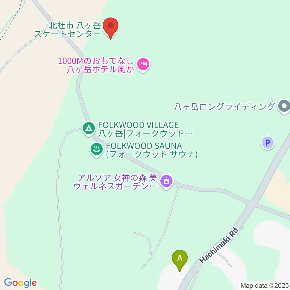 FOLKWOOD SKATE PARK 八ヶ岳周辺のコンビニエンスストア一覧地図
