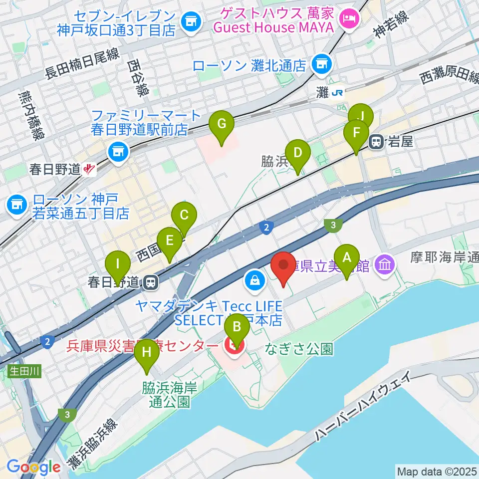 Sysmex Kobe Ice Campus周辺のコンビニエンスストア一覧地図