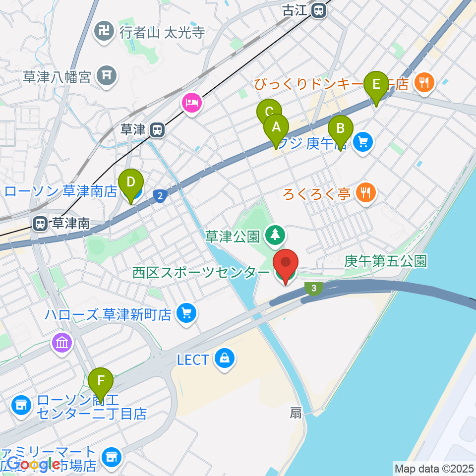 広島市西区スポーツセンター周辺のコンビニエンスストア一覧地図