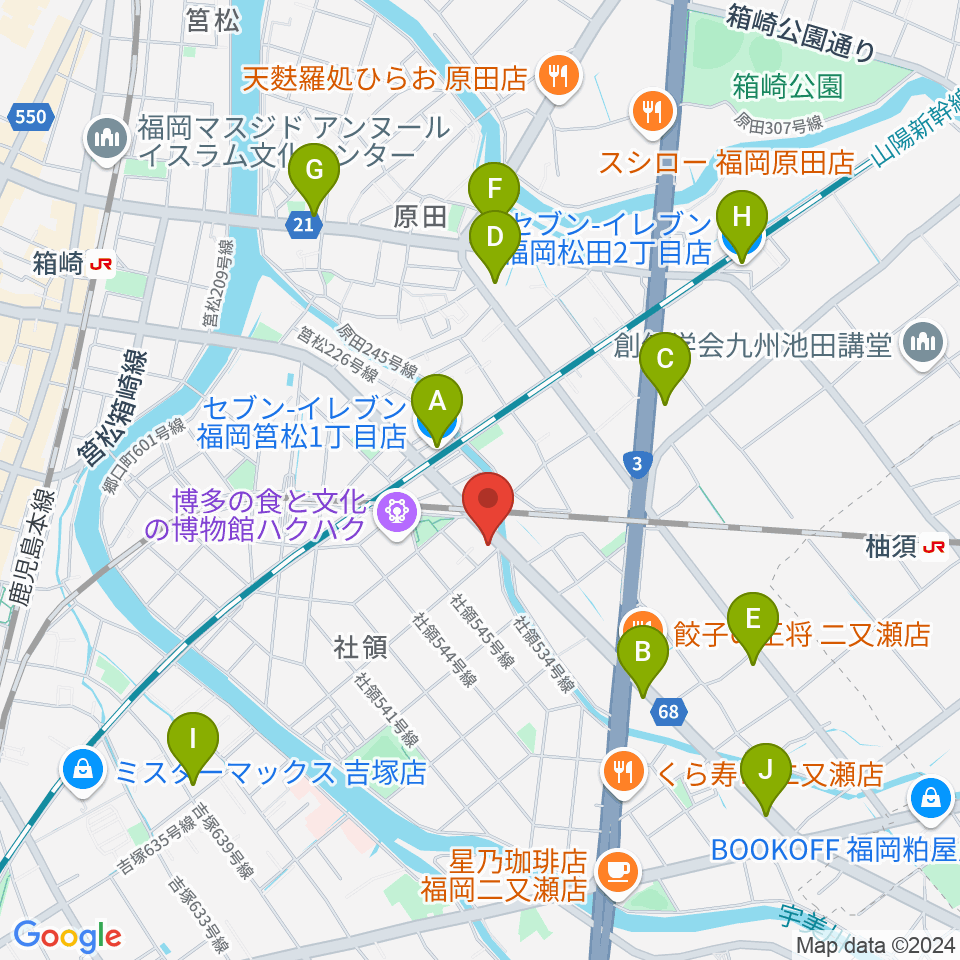 アイミュージックスタジオ周辺のコンビニエンスストア一覧地図