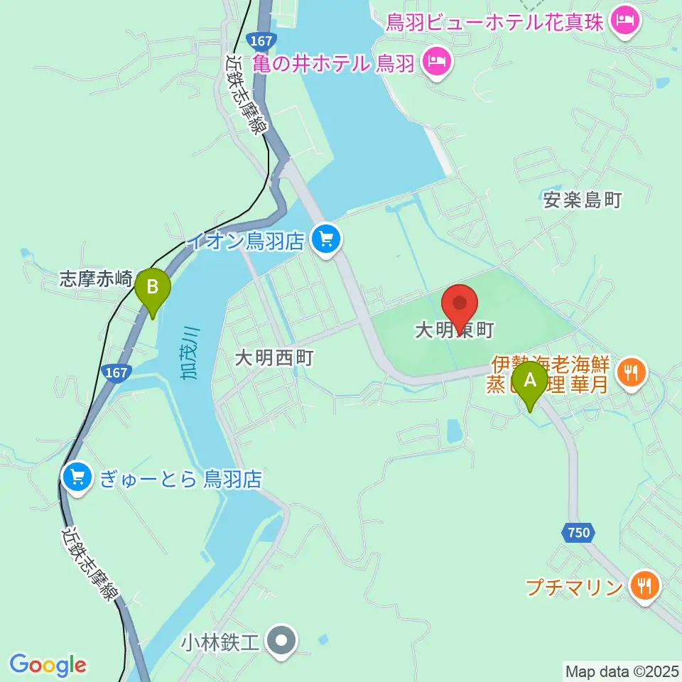 鳥羽市民体育館周辺のコンビニエンスストア一覧地図