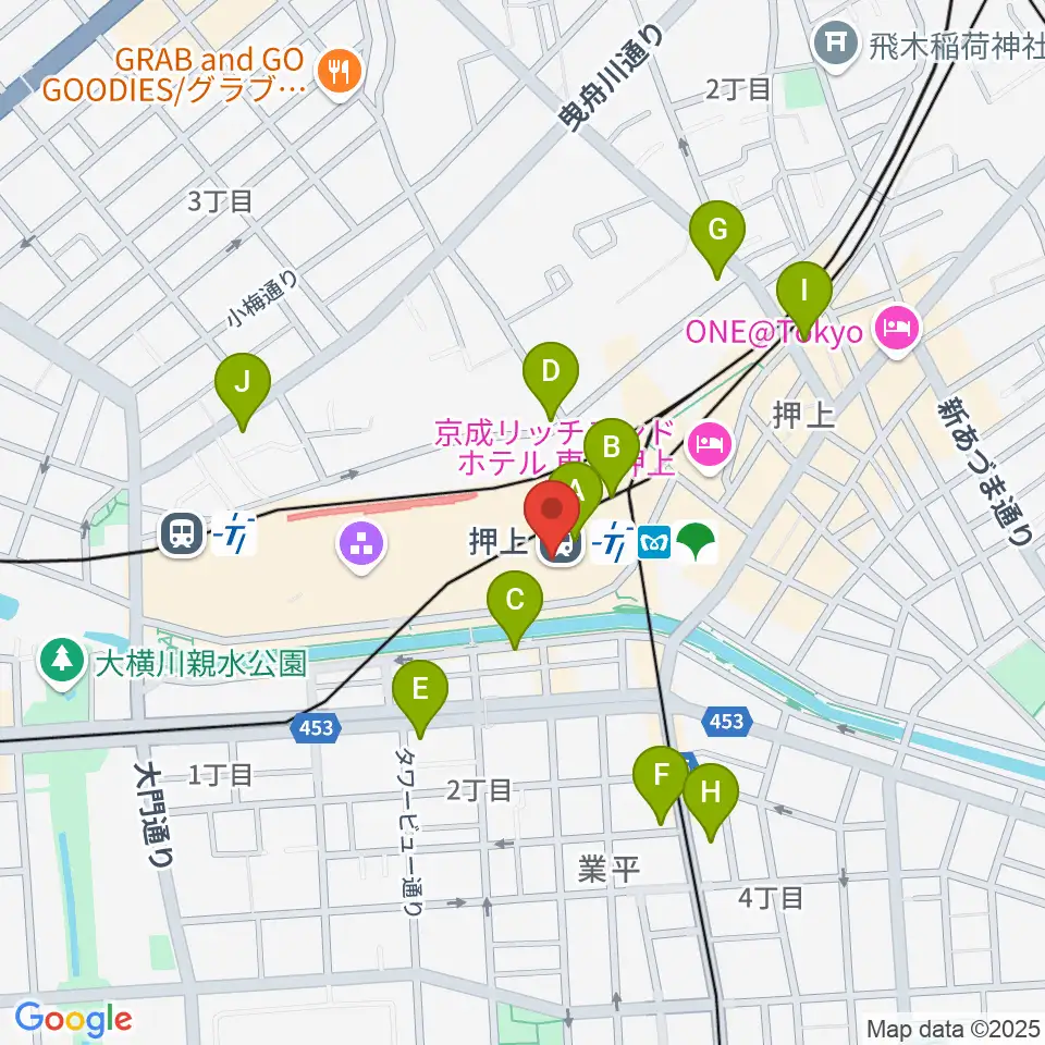 郵政博物館周辺のコンビニエンスストア一覧地図