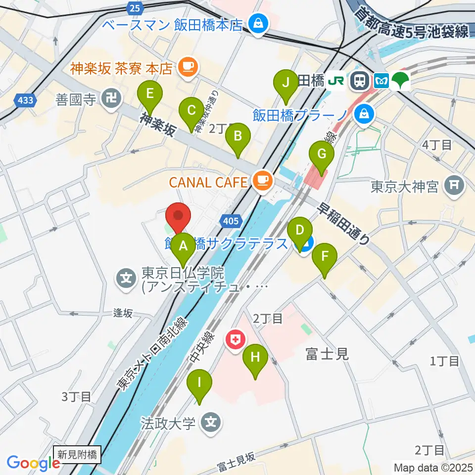 東京理科大学 近代科学資料館周辺のコンビニエンスストア一覧地図