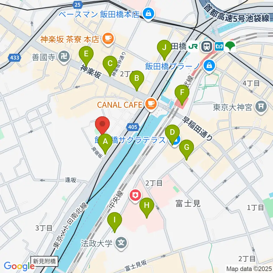 東京理科大学 近代科学資料館周辺のコンビニエンスストア一覧地図
