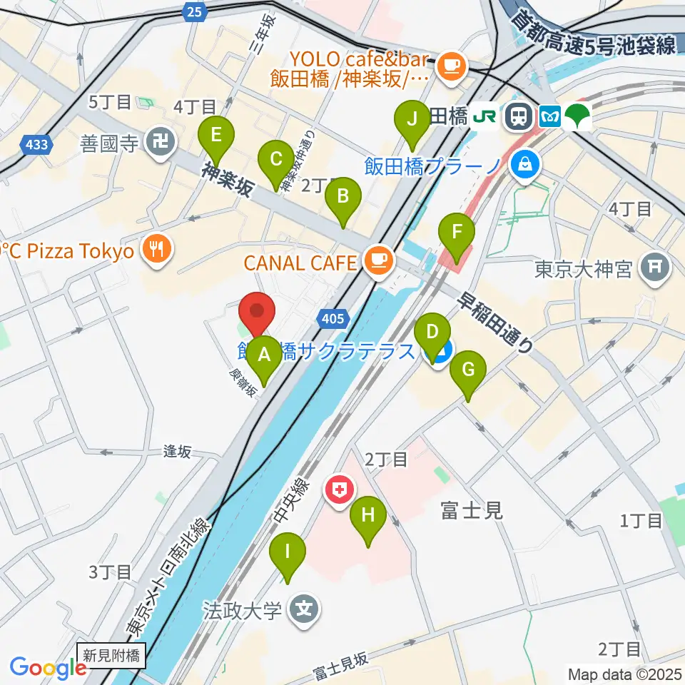 東京理科大学 近代科学資料館周辺のコンビニエンスストア一覧地図