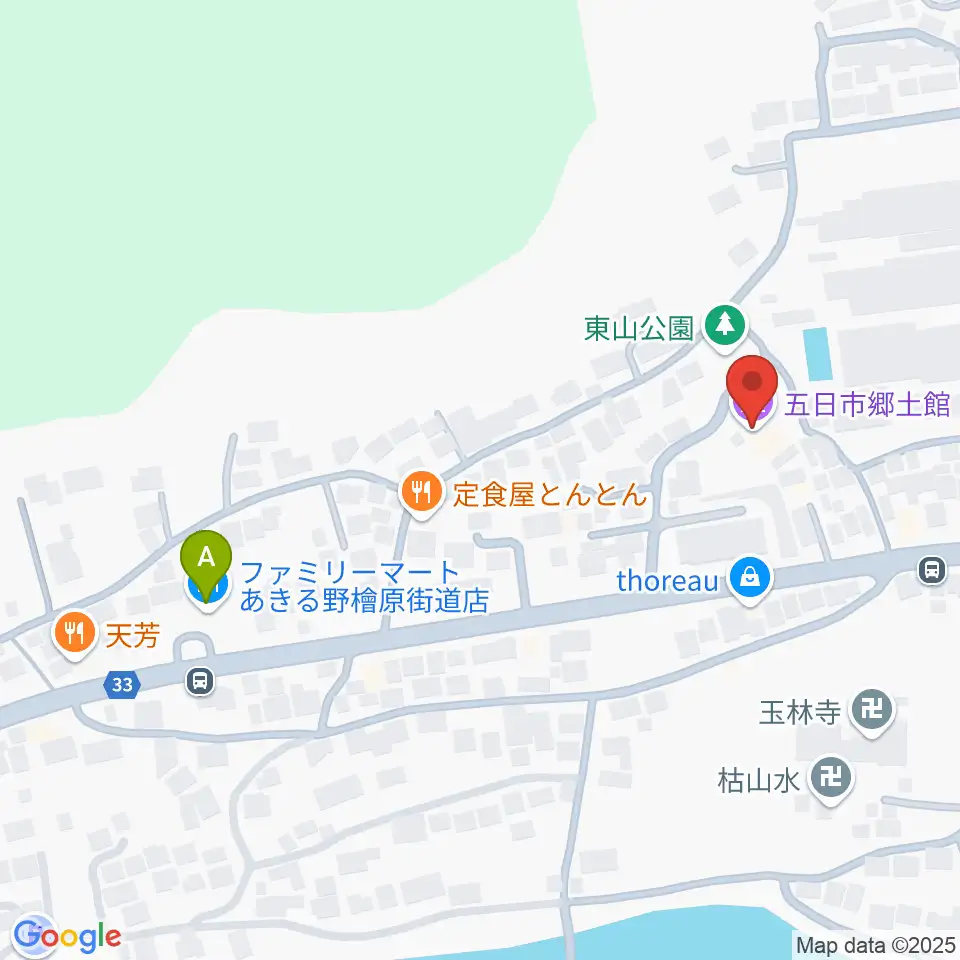 五日市郷土館周辺のコンビニエンスストア一覧地図