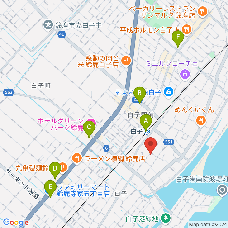 伊勢型紙資料館周辺のコンビニエンスストア一覧地図