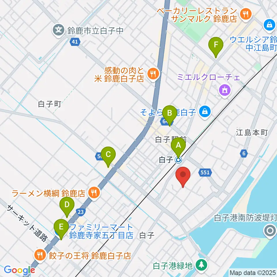 伊勢型紙資料館周辺のコンビニエンスストア一覧地図