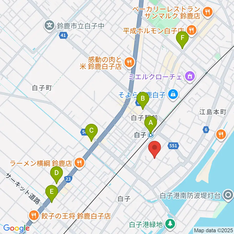 伊勢型紙資料館周辺のコンビニエンスストア一覧地図