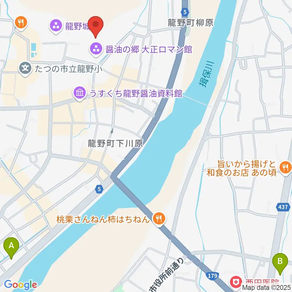 たつの市立龍野歴史文化資料館周辺のコンビニエンスストア一覧地図