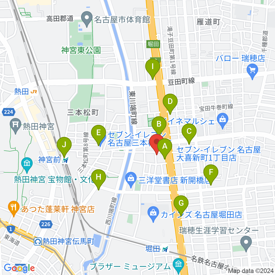 株式会社フルハウス周辺のコンビニエンスストア一覧地図