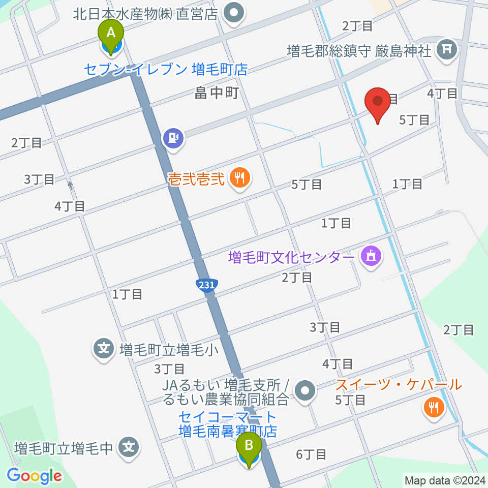 増毛町総合交流促進施設 元陣屋周辺のコンビニエンスストア一覧地図