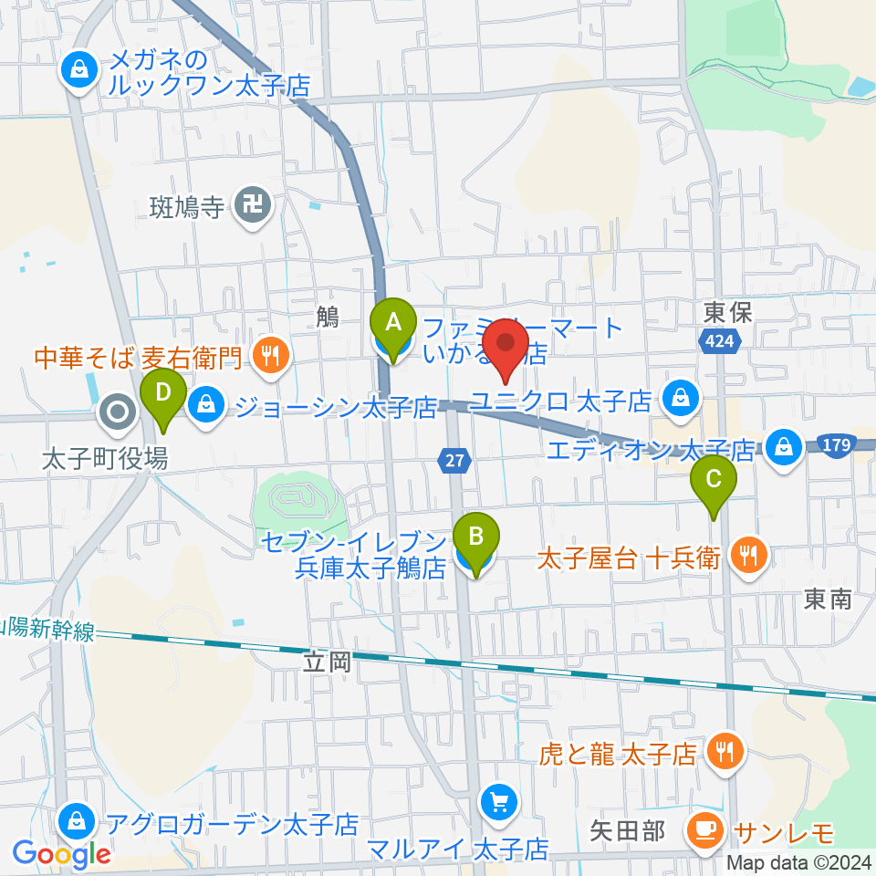 太子町立歴史資料館周辺のコンビニエンスストア一覧地図