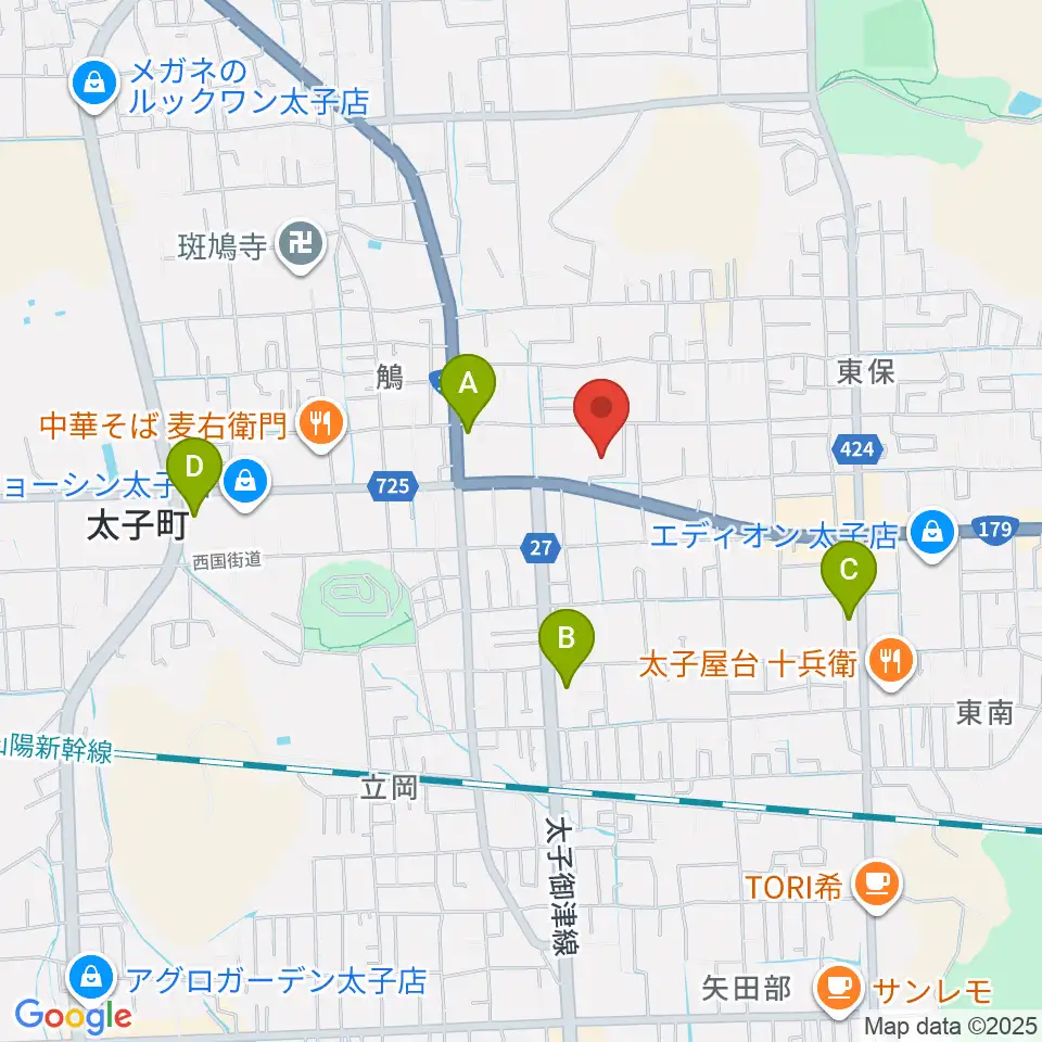 太子町立歴史資料館周辺のコンビニエンスストア一覧地図