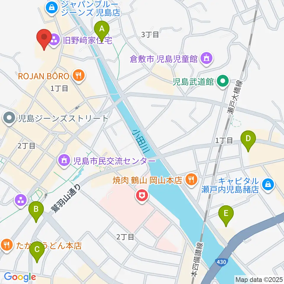野﨑家塩業歴史館周辺のコンビニエンスストア一覧地図