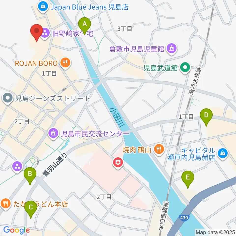 野﨑家塩業歴史館周辺のコンビニエンスストア一覧地図