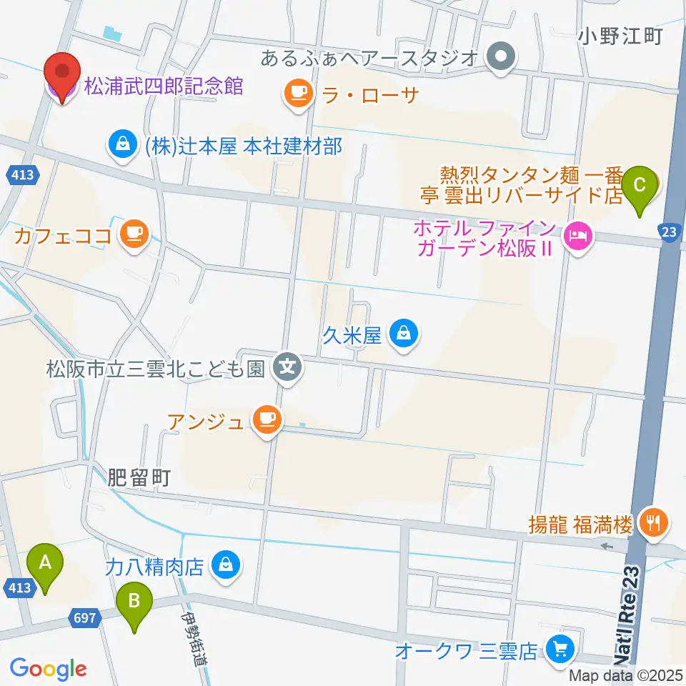 松浦武四郎記念館周辺のコンビニエンスストア一覧地図