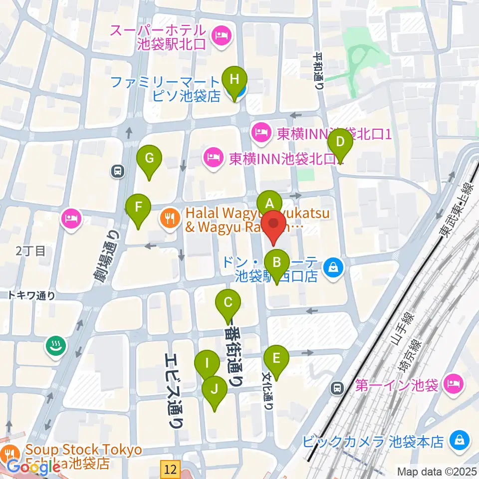 Vivo Sound Studio周辺のコンビニエンスストア一覧地図