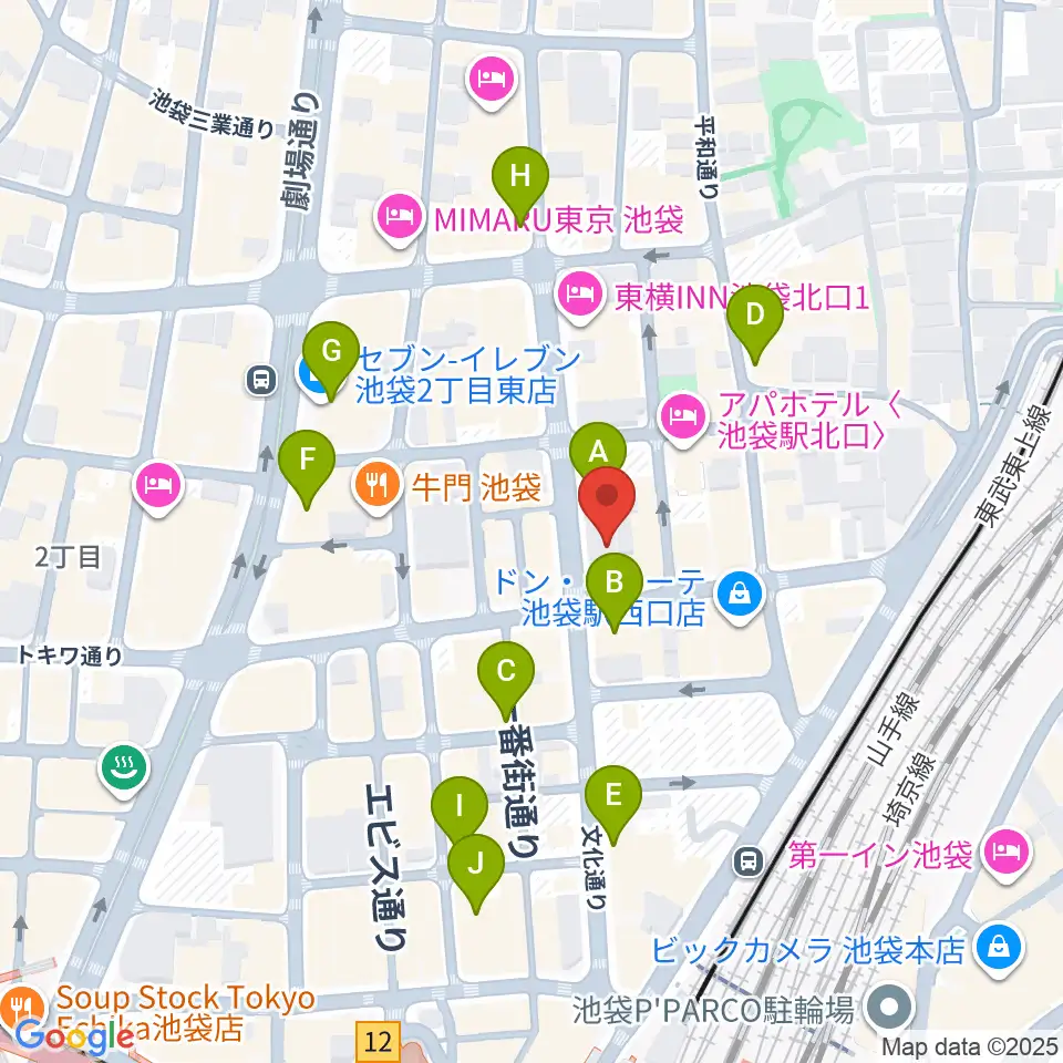Vivo Sound Studio周辺のコンビニエンスストア一覧地図
