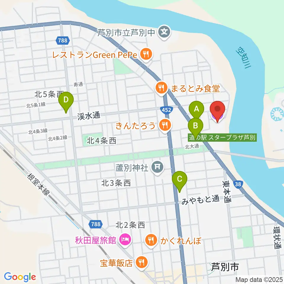 星の降る里百年記念館周辺のコンビニエンスストア一覧地図