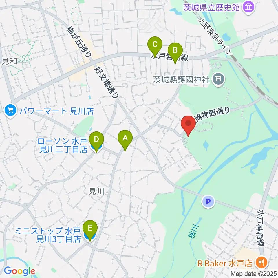 徳川ミュージアム周辺のコンビニエンスストア一覧地図