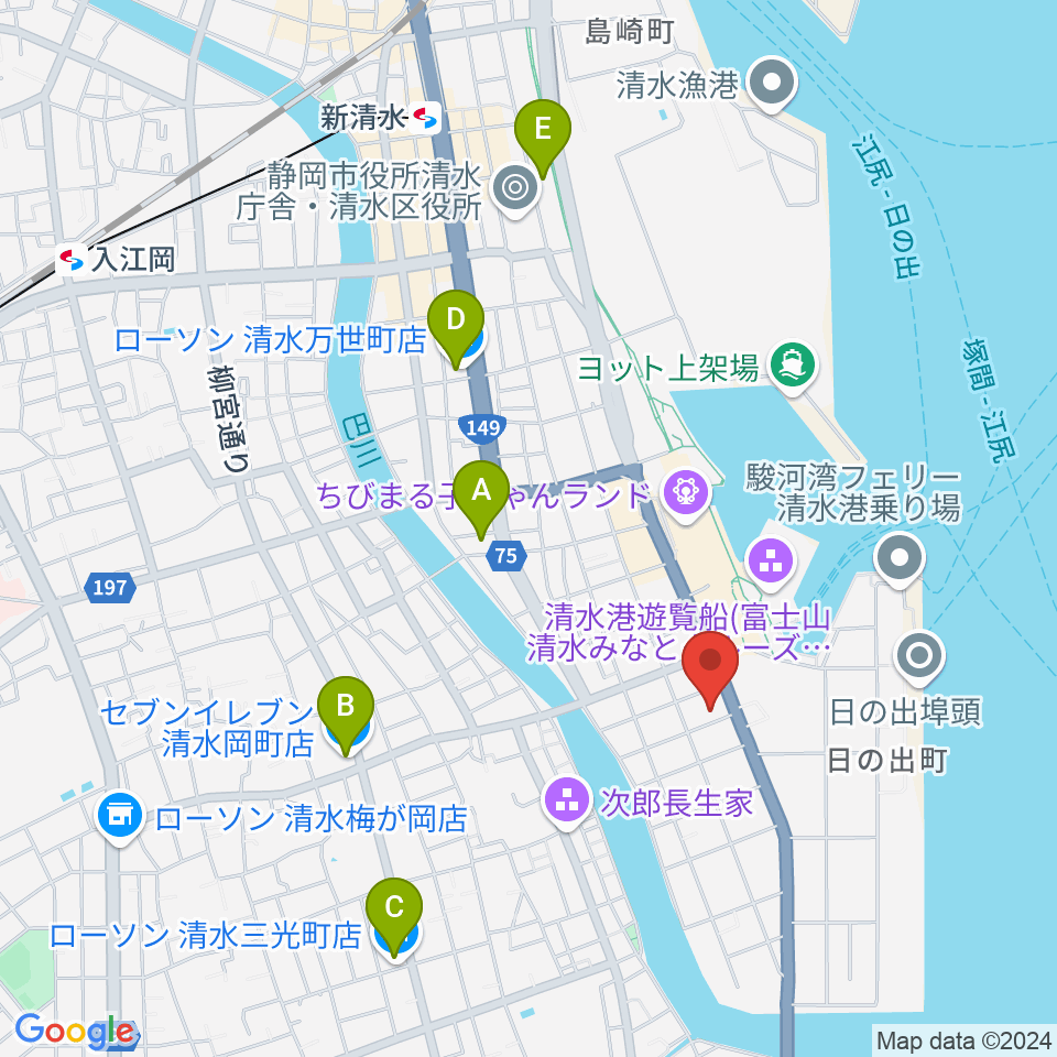 フェルケール博物館周辺のコンビニエンスストア一覧地図