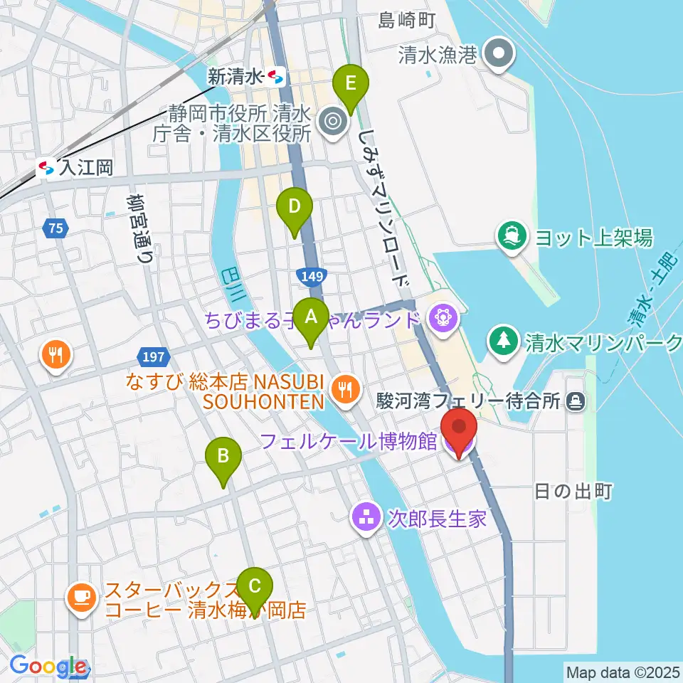 フェルケール博物館周辺のコンビニエンスストア一覧地図