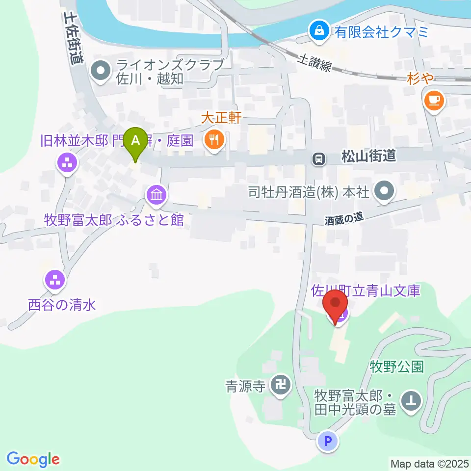 佐川町立青山文庫周辺のコンビニエンスストア一覧地図