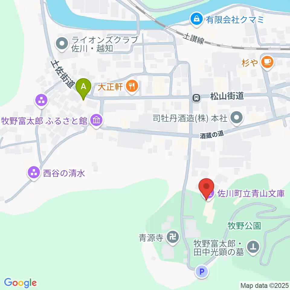 佐川町立青山文庫周辺のコンビニエンスストア一覧地図