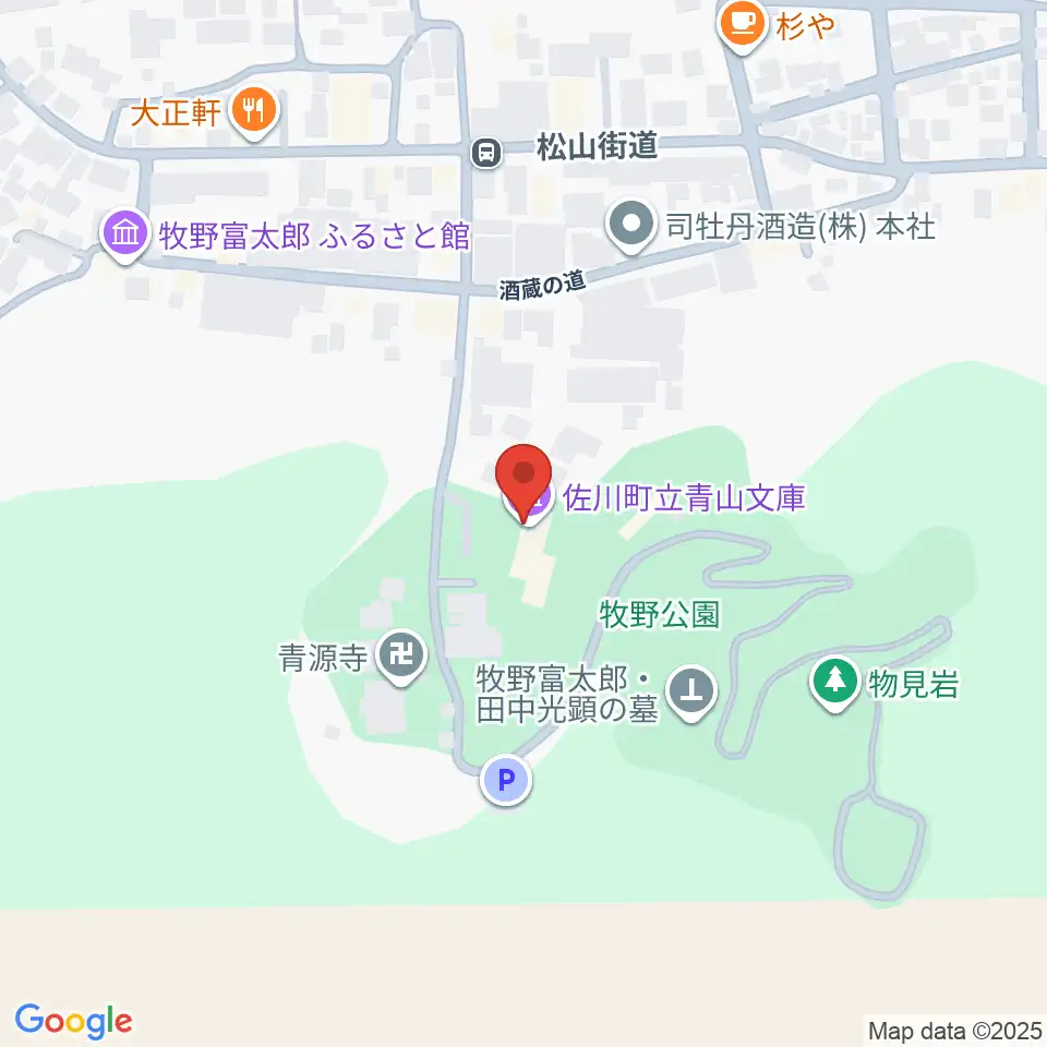 佐川町立青山文庫周辺のコンビニエンスストア一覧地図