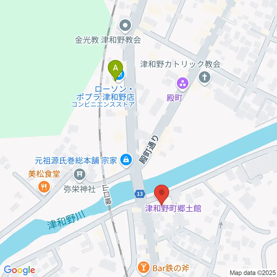 津和野町郷土館周辺のコンビニエンスストア一覧地図