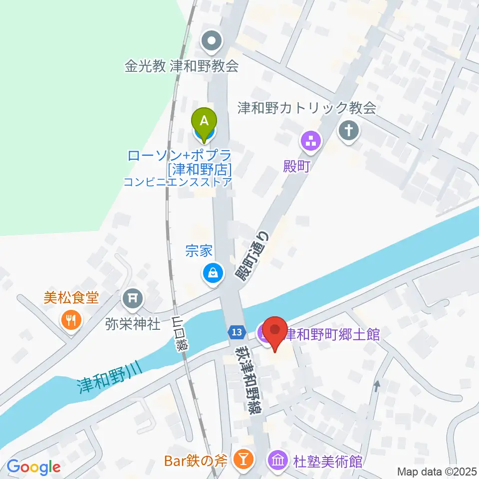 津和野町郷土館周辺のコンビニエンスストア一覧地図