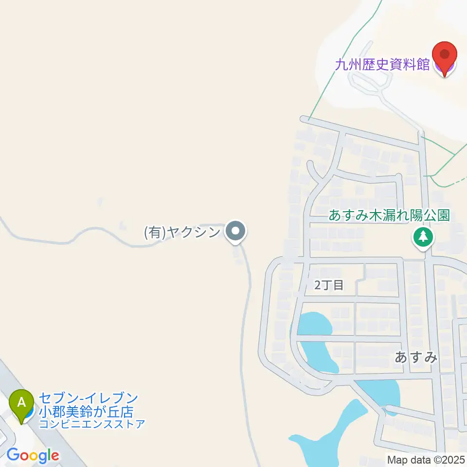 九州歴史資料館周辺のコンビニエンスストア一覧地図