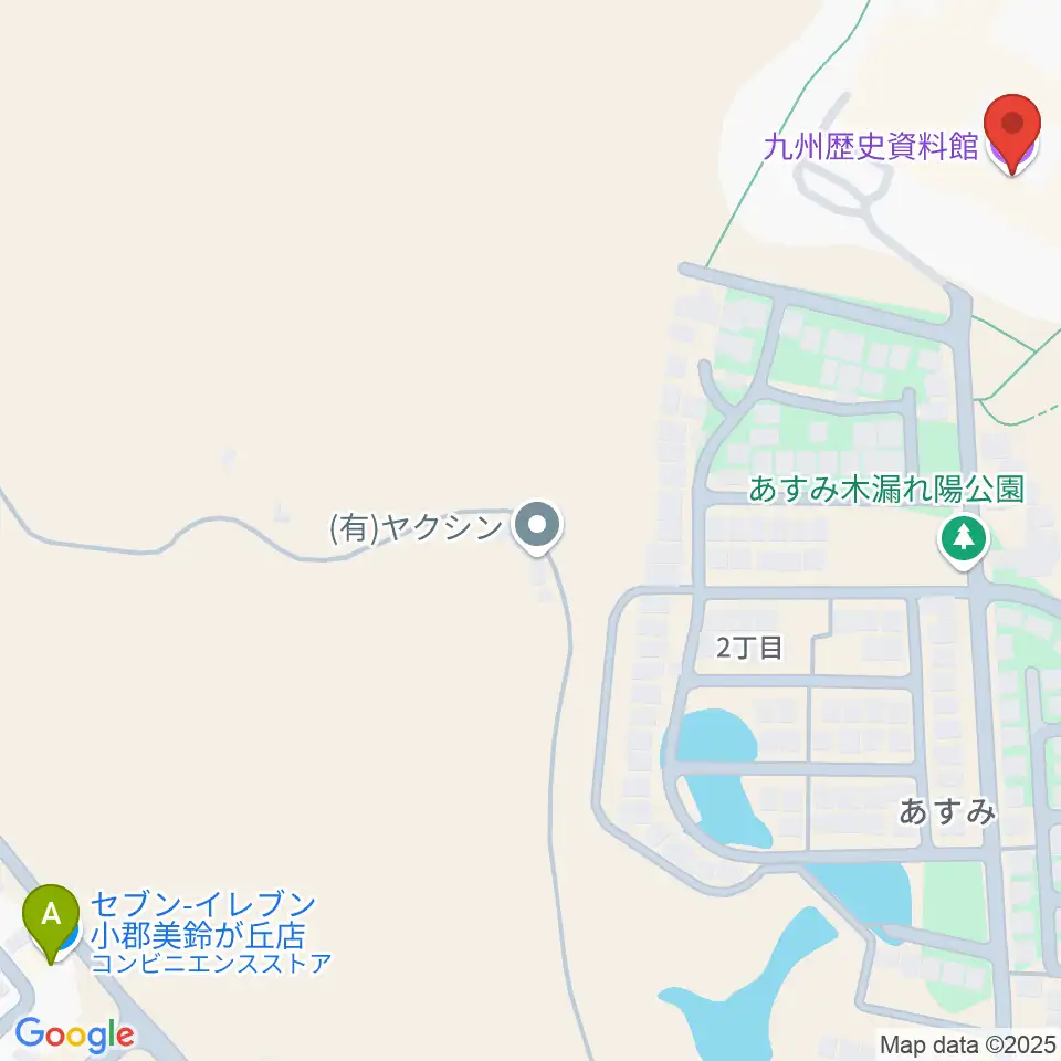 九州歴史資料館周辺のコンビニエンスストア一覧地図