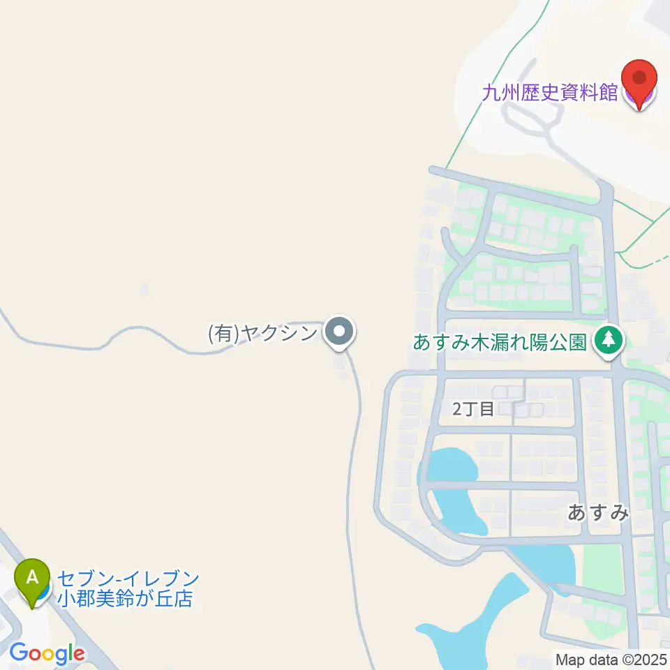 九州歴史資料館周辺のコンビニエンスストア一覧地図