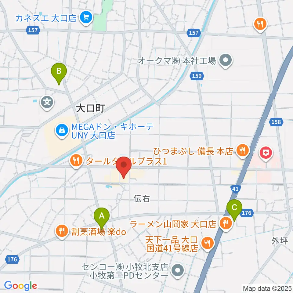 大口町歴史民俗資料館周辺のコンビニエンスストア一覧地図
