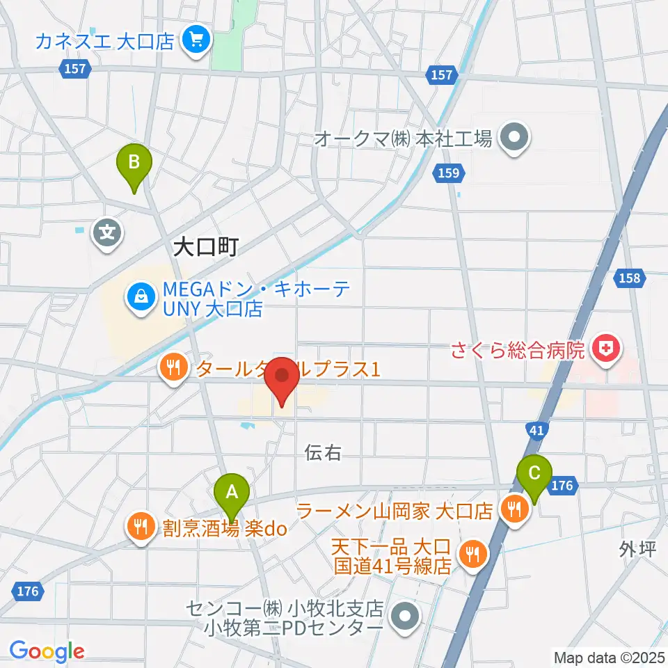 大口町歴史民俗資料館周辺のコンビニエンスストア一覧地図