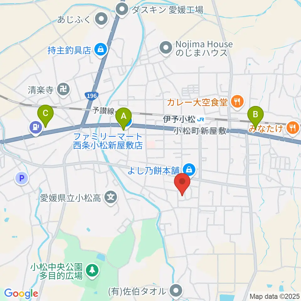 西条市立小松温芳図書館・郷土資料室周辺のコンビニエンスストア一覧地図