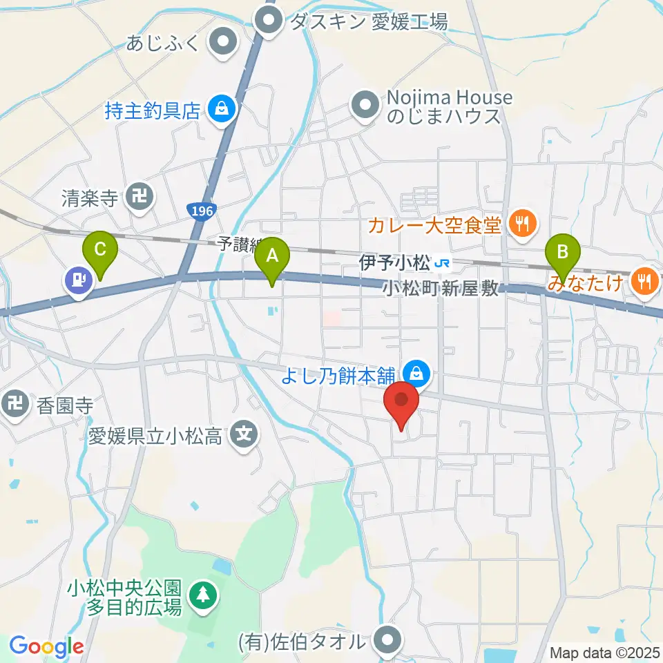 西条市立小松温芳図書館・郷土資料室周辺のコンビニエンスストア一覧地図