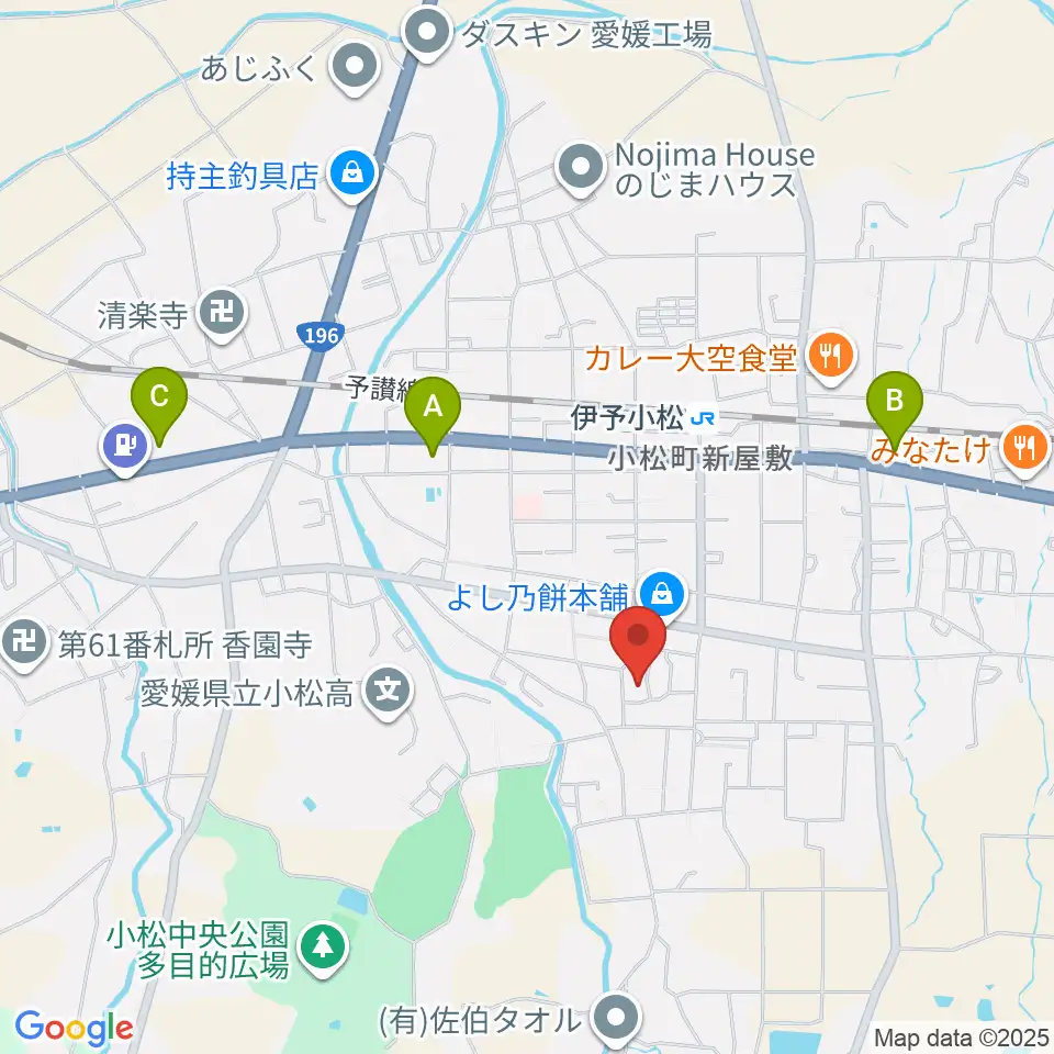 西条市立小松温芳図書館・郷土資料室周辺のコンビニエンスストア一覧地図