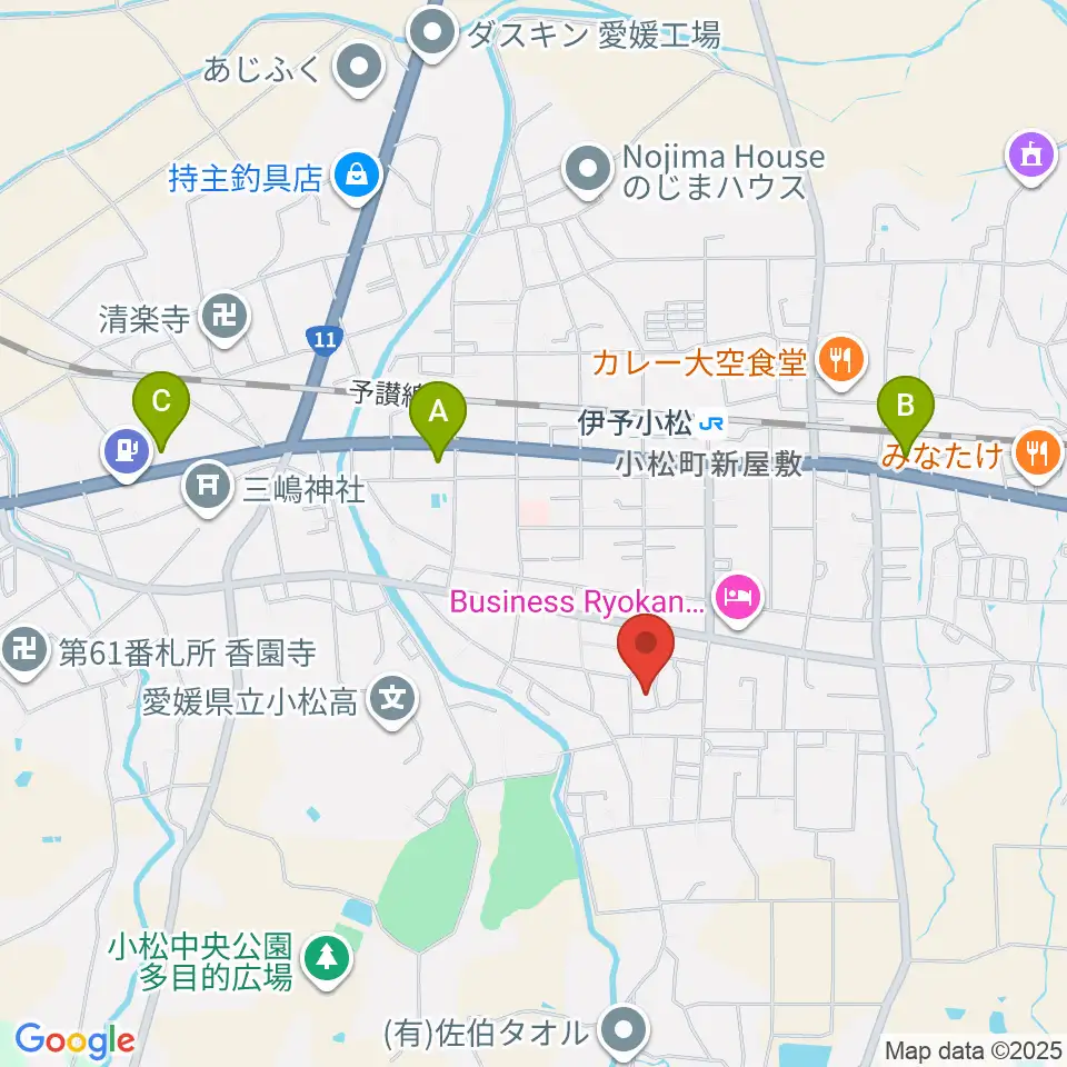 西条市立小松温芳図書館・郷土資料室周辺のコンビニエンスストア一覧地図