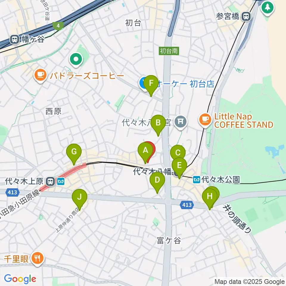 セオリスタジオ周辺のコンビニエンスストア一覧地図