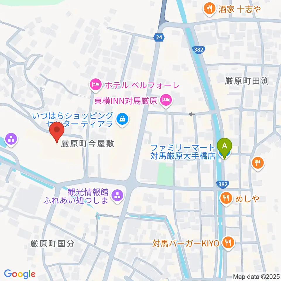 対馬博物館周辺のコンビニエンスストア一覧地図
