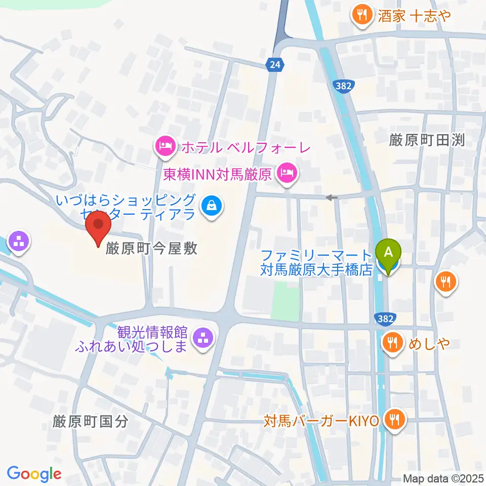 対馬博物館周辺のコンビニエンスストア一覧地図