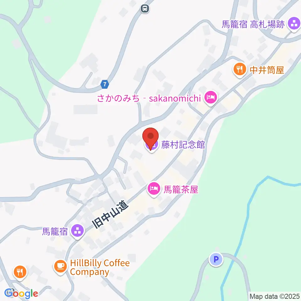 藤村記念館周辺のコンビニエンスストア一覧地図