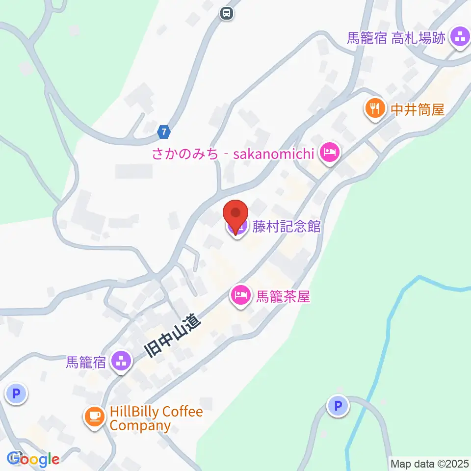 藤村記念館周辺のコンビニエンスストア一覧地図