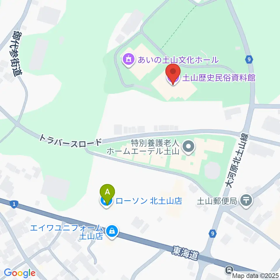 甲賀市土山歴史民俗資料館周辺のコンビニエンスストア一覧地図