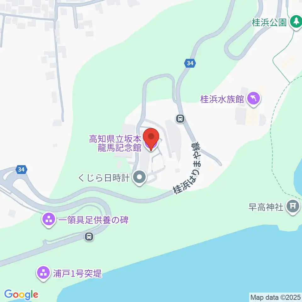 高知県立坂本龍馬記念館周辺のコンビニエンスストア一覧地図