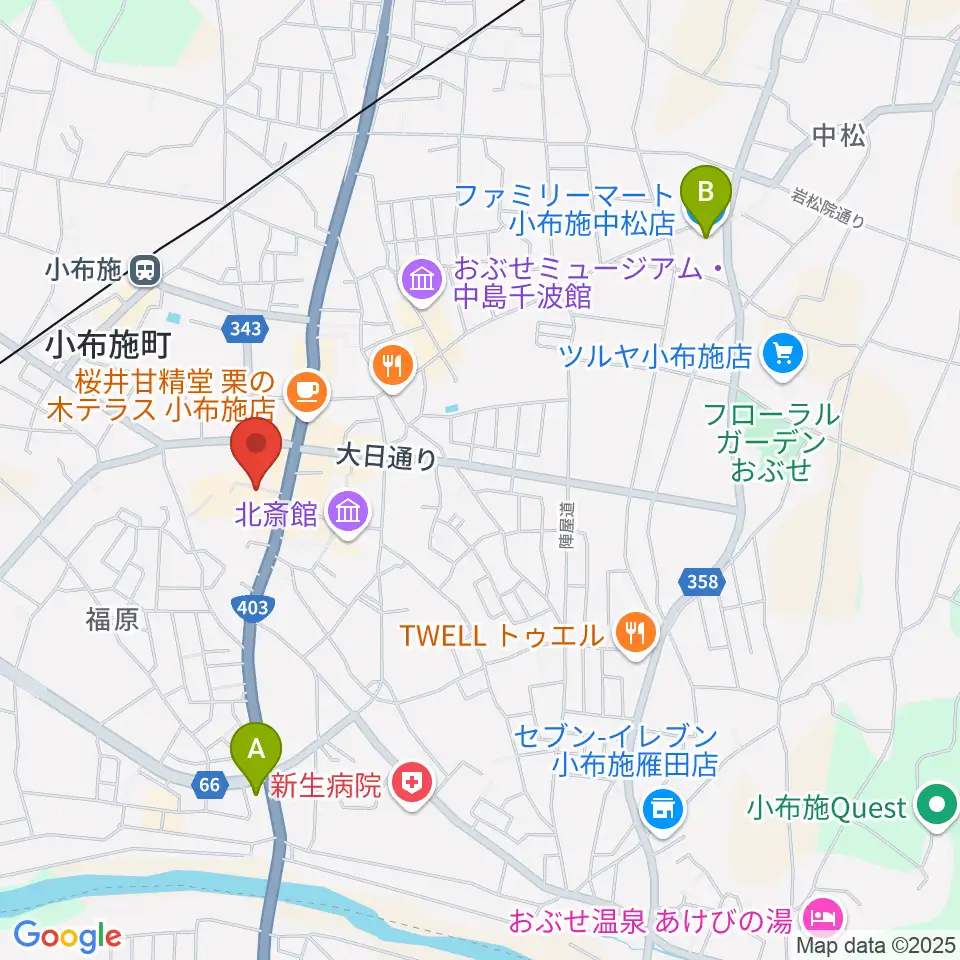 日本のあかり博物館周辺のコンビニエンスストア一覧地図