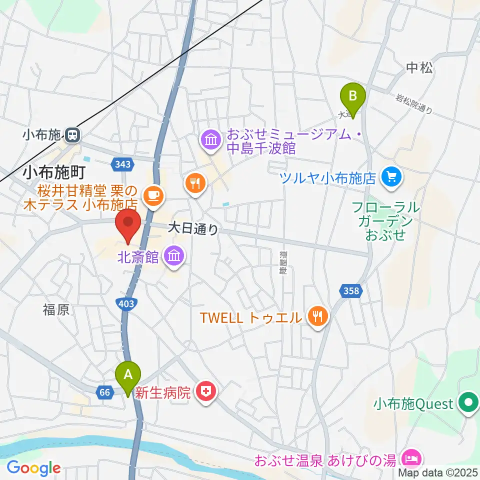 日本のあかり博物館周辺のコンビニエンスストア一覧地図